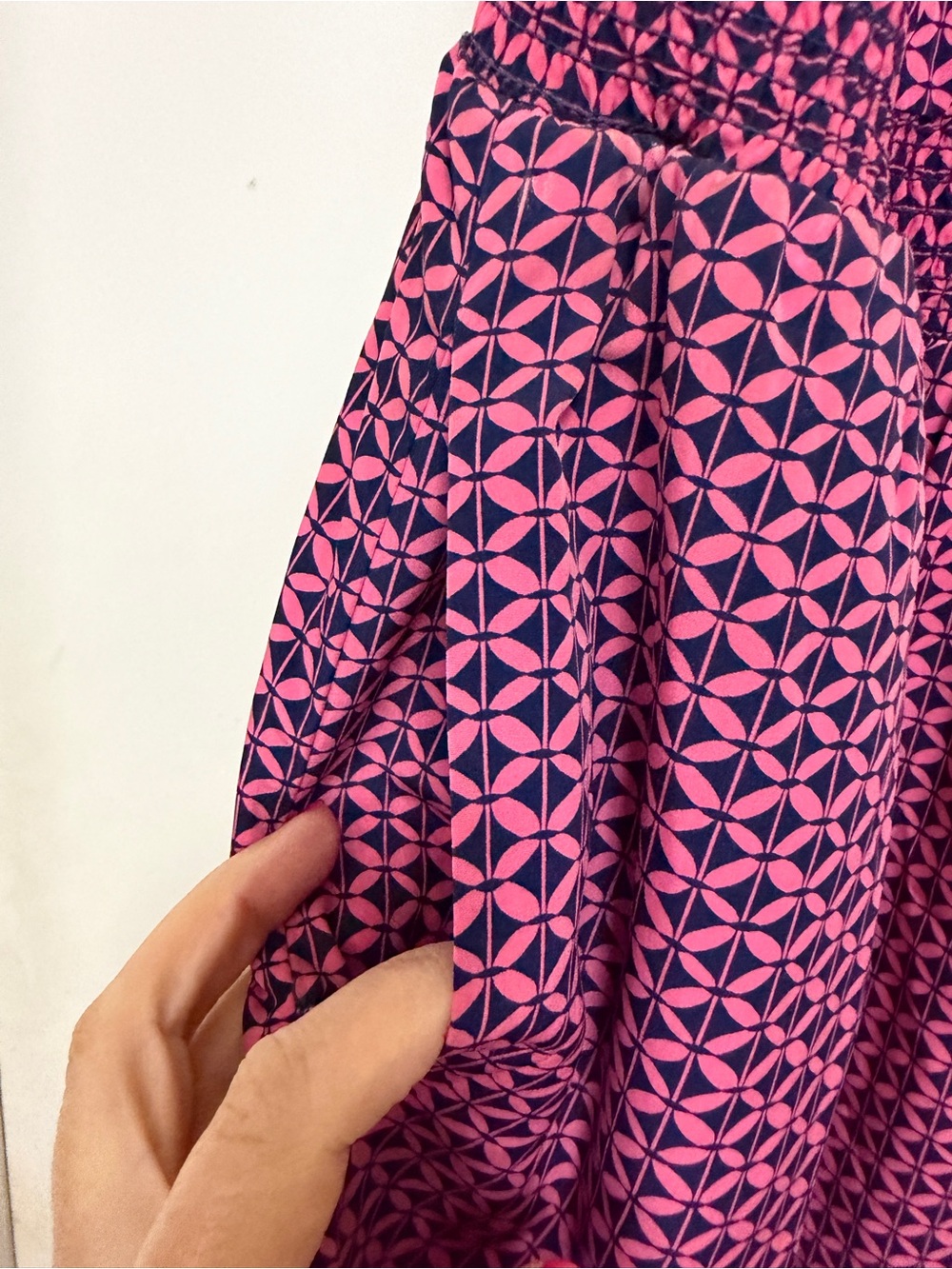 GAP sleeveless smock dress pink/navy pattern - size L - Picture 5 of 9